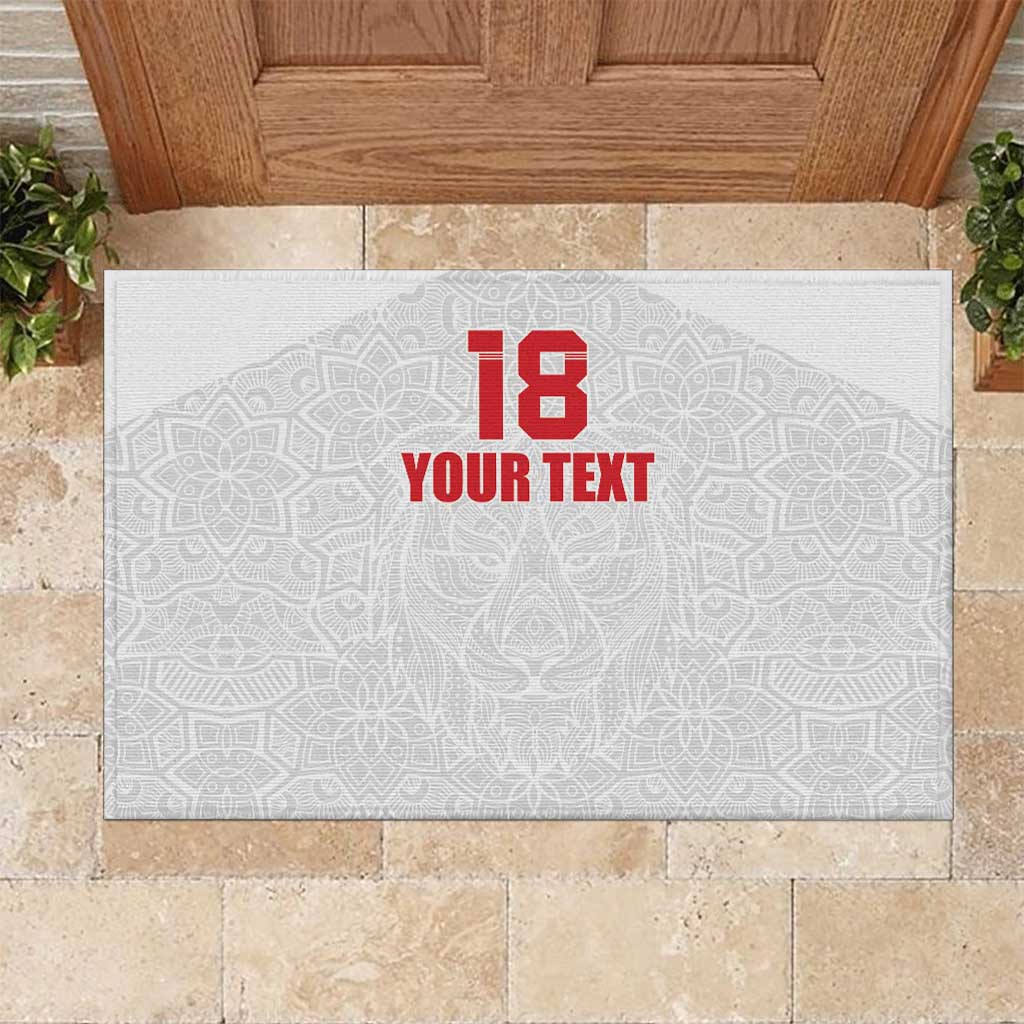 Custom Czech Republic Football White Version Rubber Doormat Go Champion Sporty Style LT18