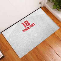 Custom Czech Republic Football White Version Rubber Doormat Go Champion Sporty Style LT18