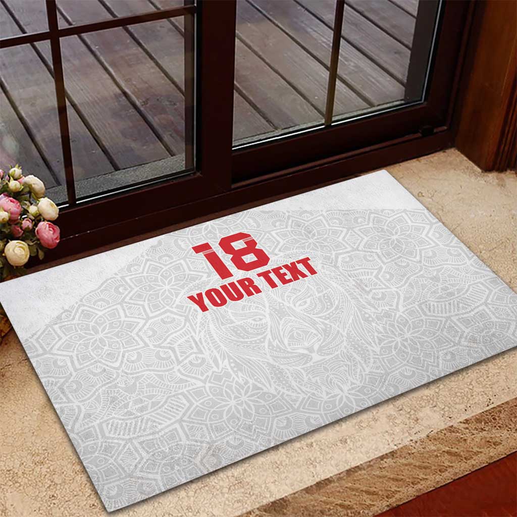 Custom Czech Republic Football White Version Rubber Doormat Go Champion Sporty Style LT18