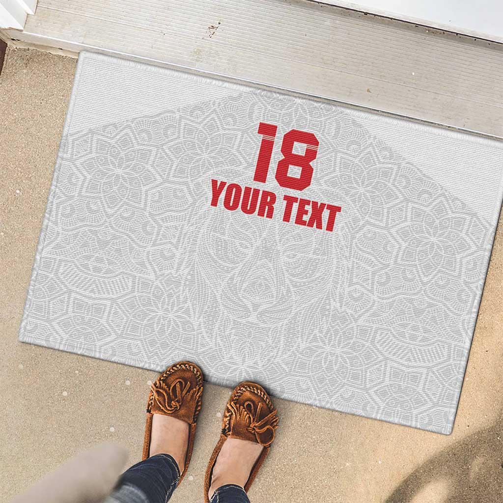 Custom Czech Republic Football White Version Rubber Doormat Go Champion Sporty Style LT18