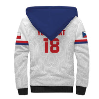 Custom Czech Republic Football White Version Sherpa Hoodie Go Champion Sporty Style LT18