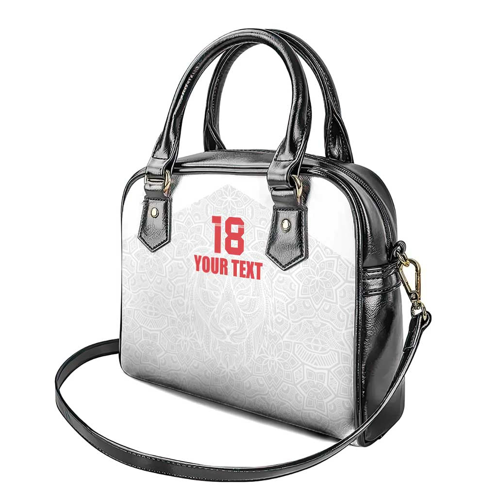 Custom Czech Republic Football White Version Shoulder Handbag Go Champion Sporty Style LT18