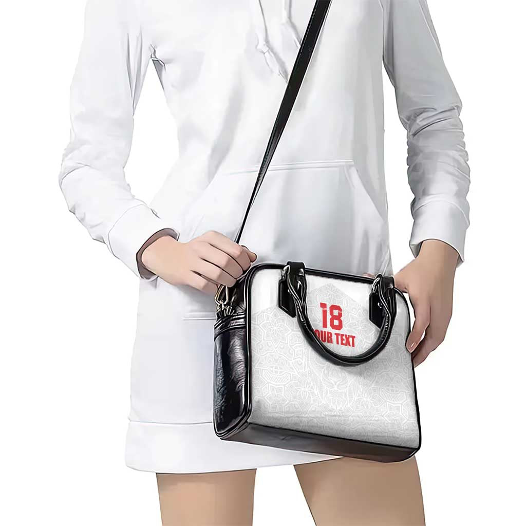 Custom Czech Republic Football White Version Shoulder Handbag Go Champion Sporty Style LT18