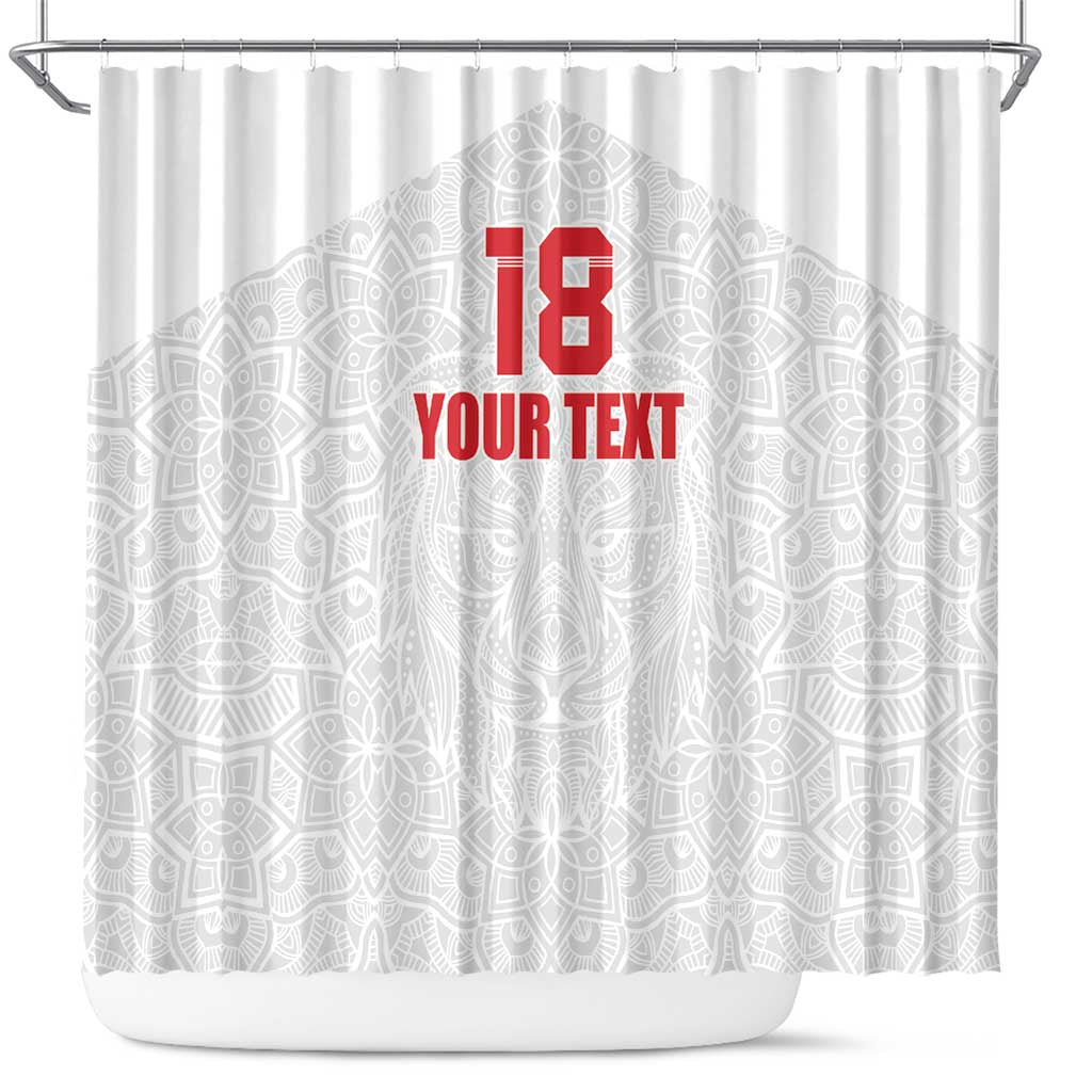 Custom Czech Republic Football White Version Shower Curtain Go Champion Sporty Style LT18