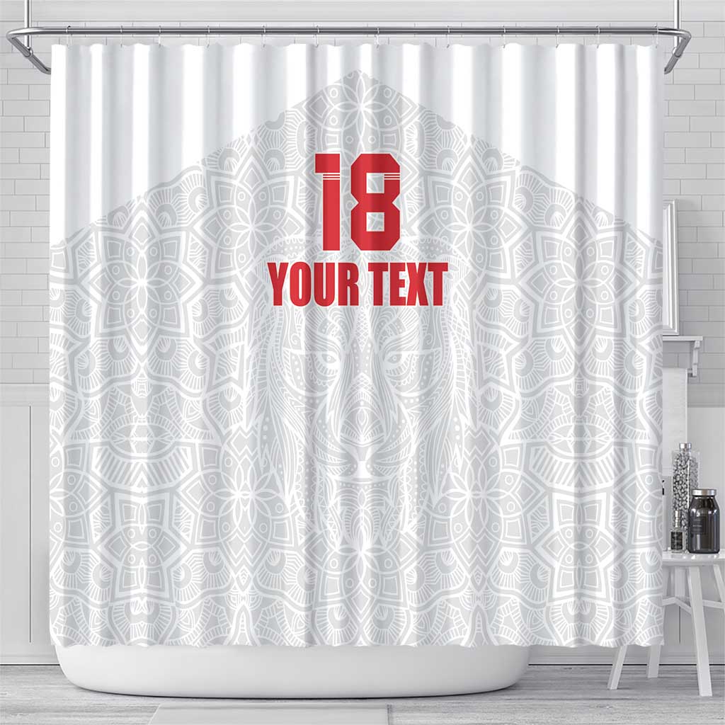 Custom Czech Republic Football White Version Shower Curtain Go Champion Sporty Style LT18