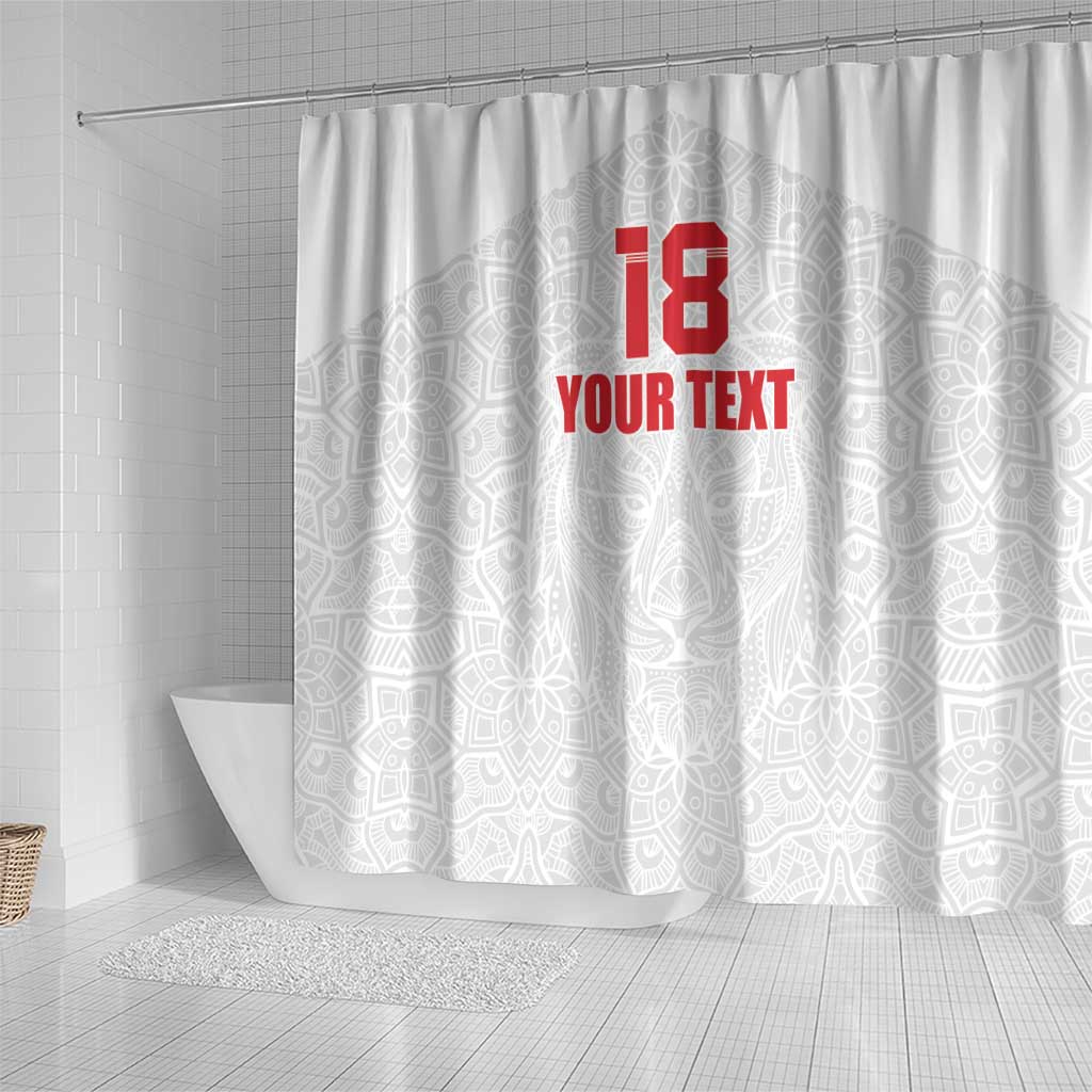 Custom Czech Republic Football White Version Shower Curtain Go Champion Sporty Style LT18