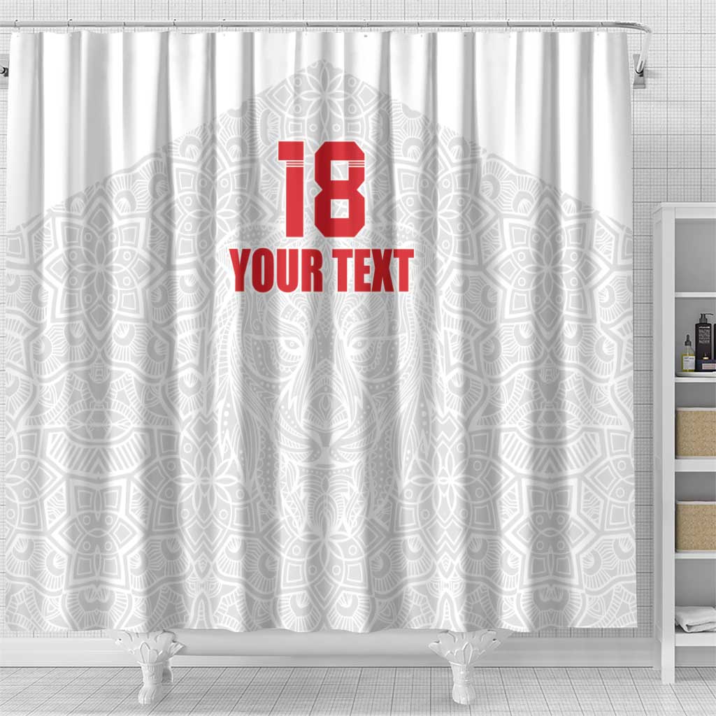 Custom Czech Republic Football White Version Shower Curtain Go Champion Sporty Style LT18