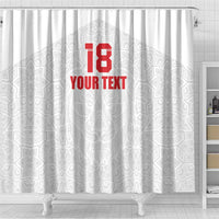 Custom Czech Republic Football White Version Shower Curtain Go Champion Sporty Style LT18