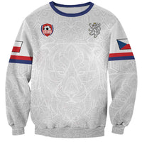 Custom Czech Republic Football White Version Sweatshirt Go Champion Sporty Style LT18
