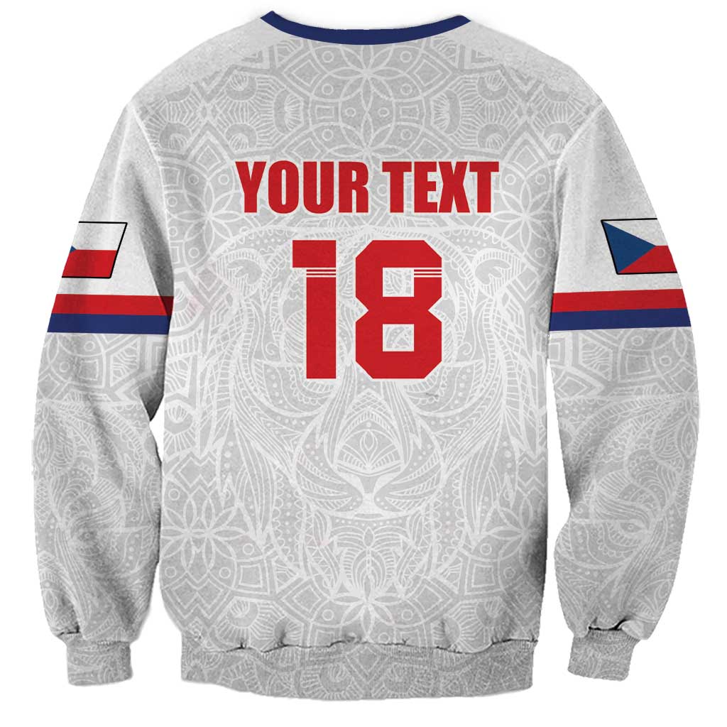 Custom Czech Republic Football White Version Sweatshirt Go Champion Sporty Style LT18
