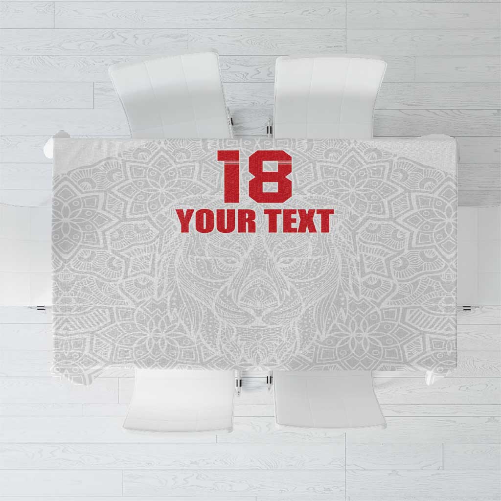 Custom Czech Republic Football White Version Tablecloth Go Champion Sporty Style LT18