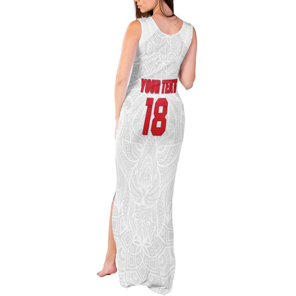 Custom Czech Republic Football White Version Tank Maxi Dress Go Champion Sporty Style LT18