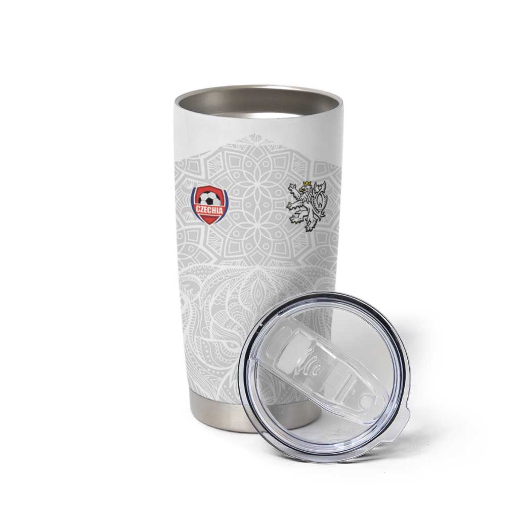Custom Czech Republic Football White Version Tumbler Cup Go Champion Sporty Style LT18
