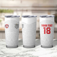 Custom Czech Republic Football White Version Tumbler Cup Go Champion Sporty Style LT18
