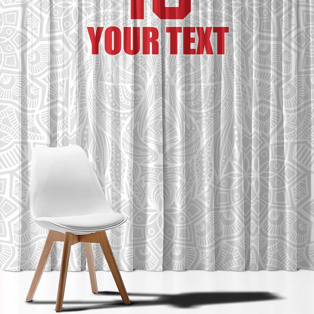 Custom Czech Republic Football White Version Window Curtain Go Champion Sporty Style LT18