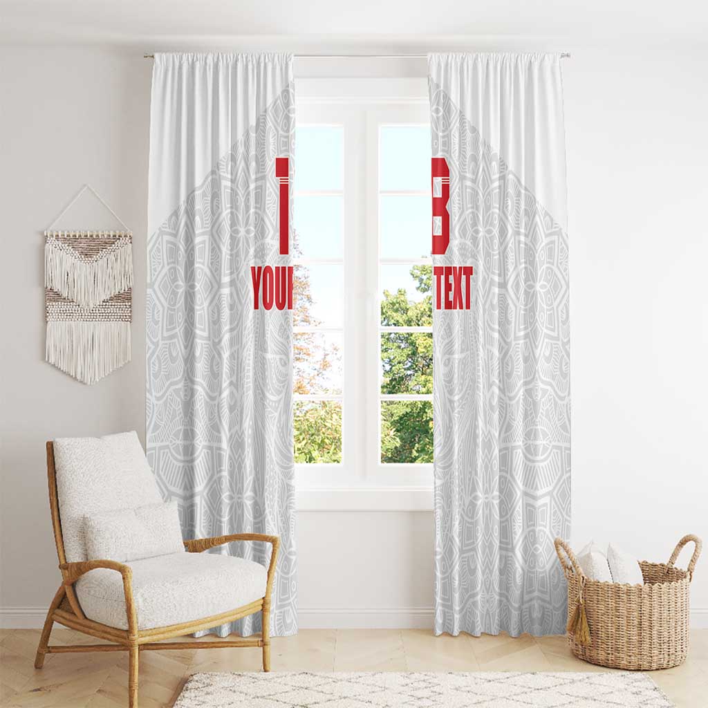 Custom Czech Republic Football White Version Window Curtain Go Champion Sporty Style LT18