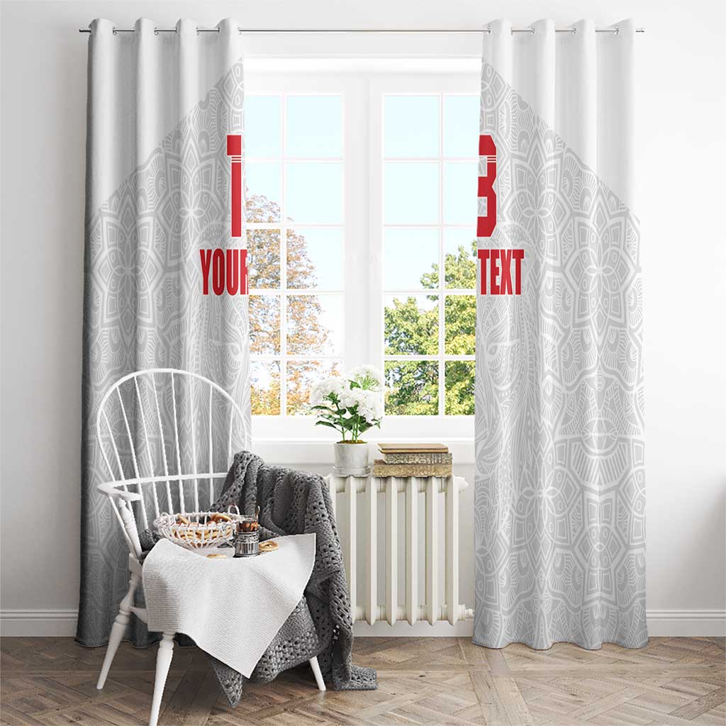 Custom Czech Republic Football White Version Window Curtain Go Champion Sporty Style LT18