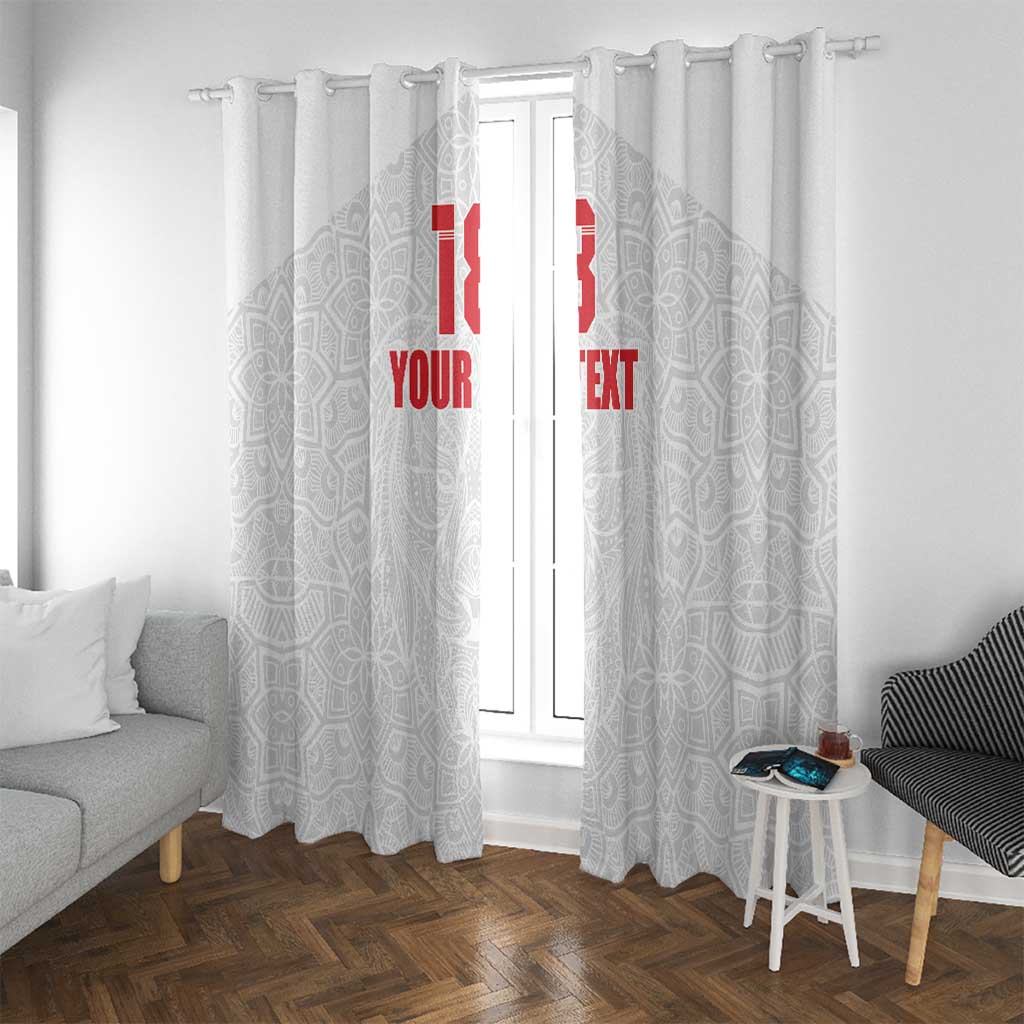 Custom Czech Republic Football White Version Window Curtain Go Champion Sporty Style LT18