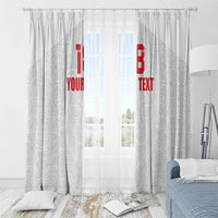 Custom Czech Republic Football White Version Window Curtain Go Champion Sporty Style LT18