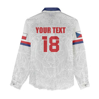 Custom Czech Republic Football White Version Women Casual Shirt Go Champion Sporty Style LT18