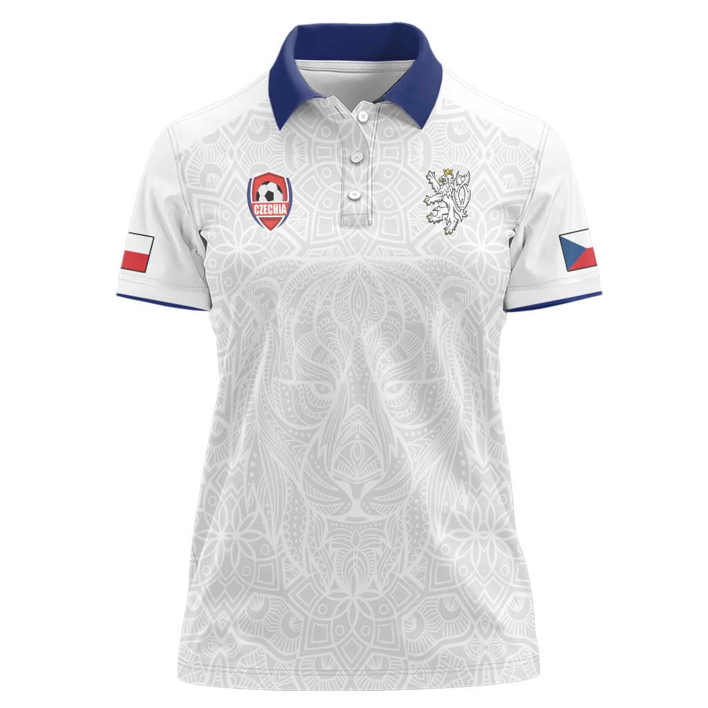 Custom Czech Republic Football White Version Women Polo Shirt Go Champion Sporty Style LT18