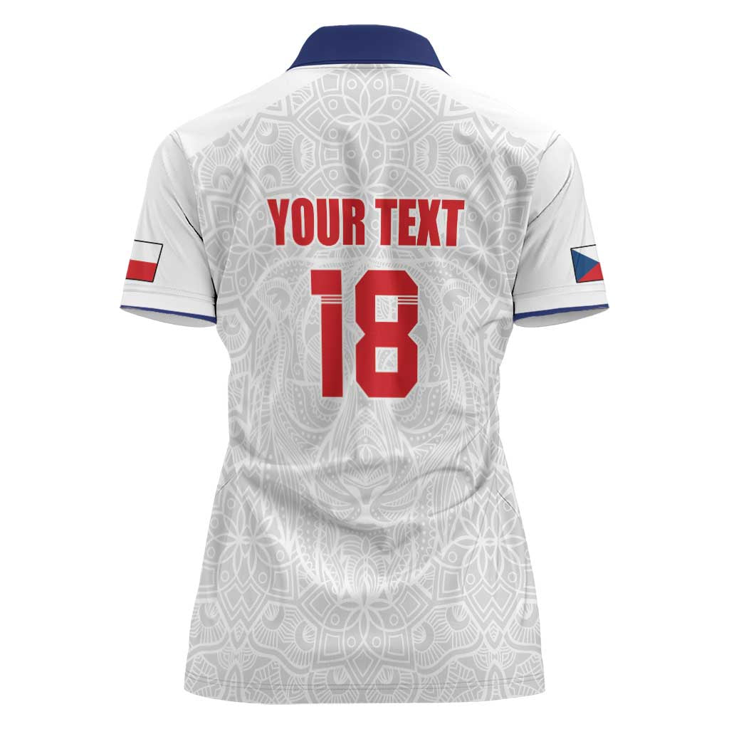 Custom Czech Republic Football White Version Women Polo Shirt Go Champion Sporty Style LT18
