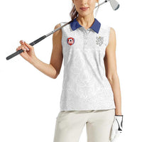 Custom Czech Republic Football White Version Women Sleeveless Polo Shirt Go Champion Sporty Style LT18