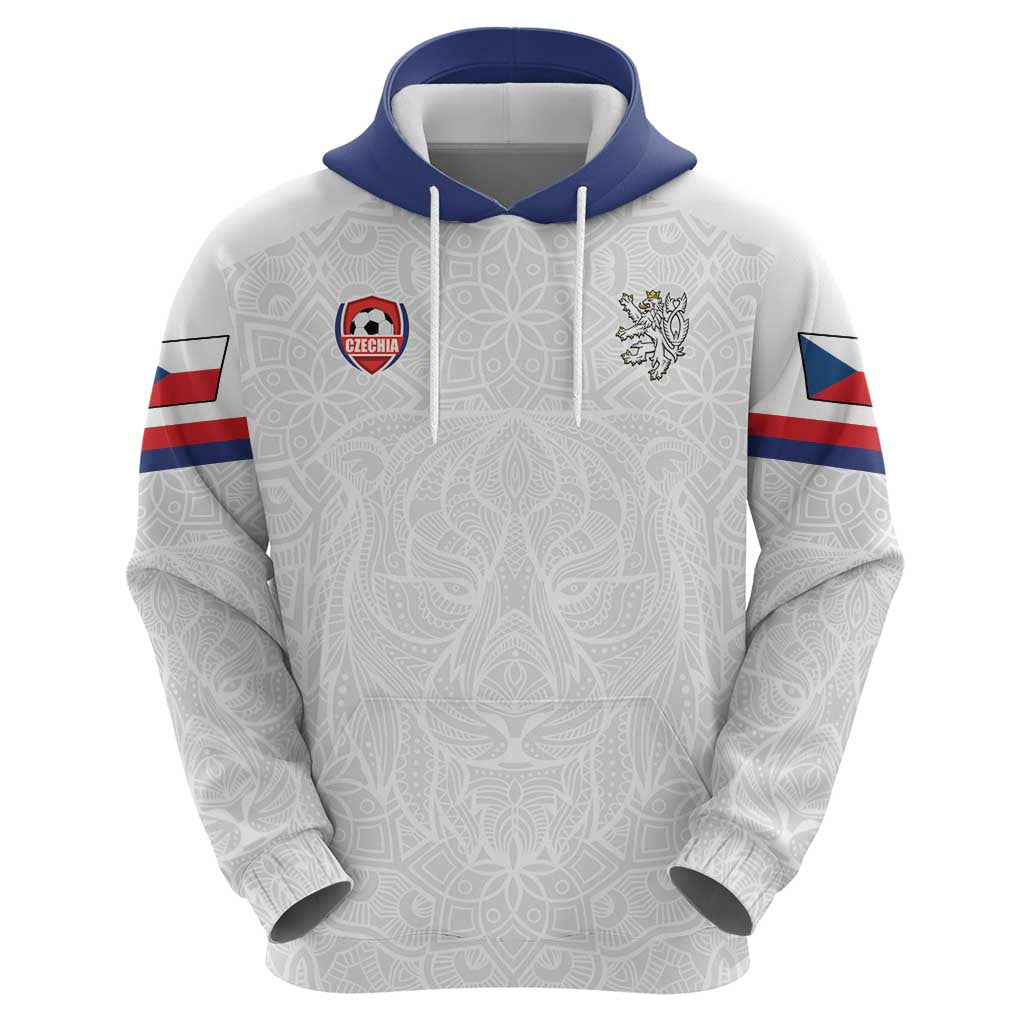 Custom Czech Republic Football White Version Zip Hoodie Go Champion Sporty Style LT18