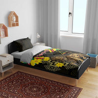 Ethiopia Enkutatash Lion of Judah Bedding Set With Folk Pattern - Wonder Print Shop