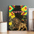 Ethiopia Enkutatash Lion of Judah Canvas Wall Art With Folk Pattern - Wonder Print Shop