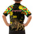 Ethiopia Enkutatash Lion of Judah Family Matching Off The Shoulder Long Sleeve Dress and Hawaiian Shirt With Folk Pattern - Wonder Print Shop