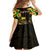 Ethiopia Enkutatash Lion of Judah Family Matching Off Shoulder Short Dress and Hawaiian Shirt With Folk Pattern - Wonder Print Shop