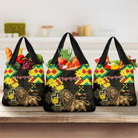 Ethiopia Enkutatash Lion of Judah Grocery Bag With Folk Pattern