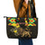 Ethiopia Enkutatash Lion of Judah Leather Tote Bag With Folk Pattern - Wonder Print Shop