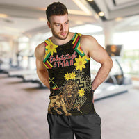Ethiopia Enkutatash Lion of Judah Men Tank Top With Folk Pattern - Wonder Print Shop