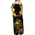 Ethiopia Enkutatash Lion of Judah Off Shoulder Maxi Dress With Folk Pattern - Wonder Print Shop