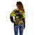 Ethiopia Enkutatash Lion of Judah Off Shoulder Sweater With Folk Pattern - Wonder Print Shop