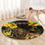 Ethiopia Enkutatash Lion of Judah Round Carpet With Folk Pattern