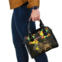 Ethiopia Enkutatash Lion of Judah Shoulder Handbag With Folk Pattern