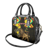 Ethiopia Enkutatash Lion of Judah Shoulder Handbag With Folk Pattern