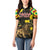 Ethiopia Enkutatash Lion of Judah Women Polo Shirt With Folk Pattern - Wonder Print Shop