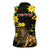 Ethiopia Enkutatash Lion of Judah Women Sleeveless Polo Shirt With Folk Pattern - Wonder Print Shop