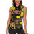 Ethiopia Enkutatash Lion of Judah Women Sleeveless Polo Shirt With Folk Pattern - Wonder Print Shop