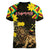 Ethiopia Enkutatash Lion of Judah Women V-Neck T-Shirt With Folk Pattern - Wonder Print Shop