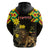 Ethiopia Enkutatash Lion of Judah Zip Hoodie With Folk Pattern - Wonder Print Shop