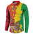 Ethiopia Enkutatash Melkam Addis Amet Button Sweatshirt With Bidens Macroptera - Wonder Print Shop