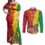 Ethiopia Enkutatash Melkam Addis Amet Couples Matching Off Shoulder Maxi Dress and Long Sleeve Button Shirt With Bidens Macroptera - Wonder Print Shop