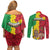 Ethiopia Enkutatash Melkam Addis Amet Couples Matching Off Shoulder Short Dress and Long Sleeve Button Shirt With Bidens Macroptera - Wonder Print Shop