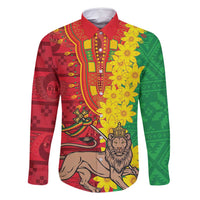 Ethiopia Enkutatash Melkam Addis Amet Family Matching Off Shoulder Maxi Dress and Hawaiian Shirt With Bidens Macroptera - Wonder Print Shop