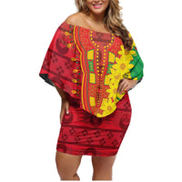 Ethiopia Enkutatash Melkam Addis Amet Family Matching Off Shoulder Short Dress and Hawaiian Shirt With Bidens Macroptera - Wonder Print Shop
